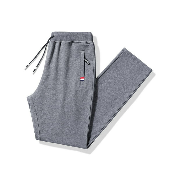 Details about   Mens Track Jogger Draw String Sweat Pants Sports Running Active Zipper Pockets 